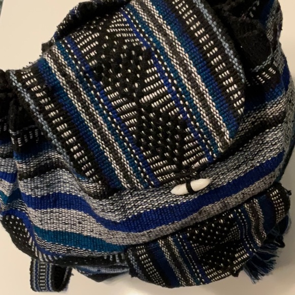 Blue & black Artilana Serape backpack - Picture 5 of 9